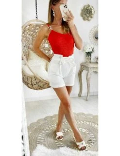 Mon Superbe Short Blanc Et Sa Ceinture