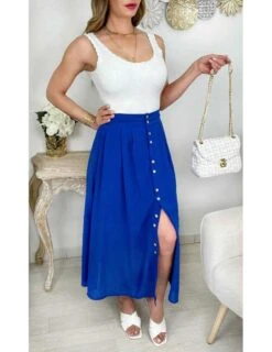 Mon Top Côtelé Et Festonné " Silver" -Elegance Douce Boutique mon top cotele et festonne silver 2