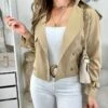 Mon Trench Court Beige Caramel -Elegance Douce Boutique mon trench court beige caramel