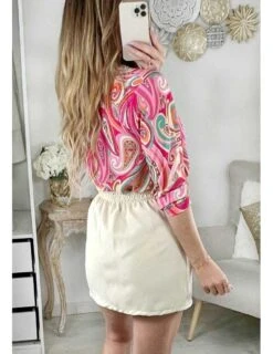 Petite Blouse Imprimée "Pink Vintage" -Elegance Douce Boutique petite blouse imprimee pink vintage 2