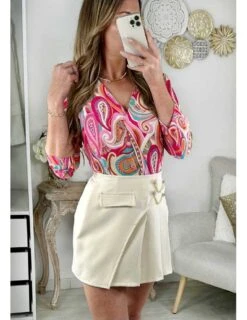 Petite Blouse Imprimée "Pink Vintage"