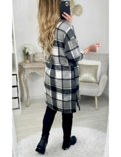 * Surchemise Loose à Carreaux Black/grey & White 7 * Surchemise Loose à Carreaux Black/grey & White -Elegance Douce Boutique surchemise loose a carreaux black grey white 2