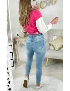 Teddy Fuchsia & White "B" -Elegance Douce Boutique teddy fuchsia white b 2