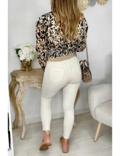 Top En Voilage Col Cache Cœur à Motifs -Elegance Douce Boutique top en voilage col cache coeur a motifs 1